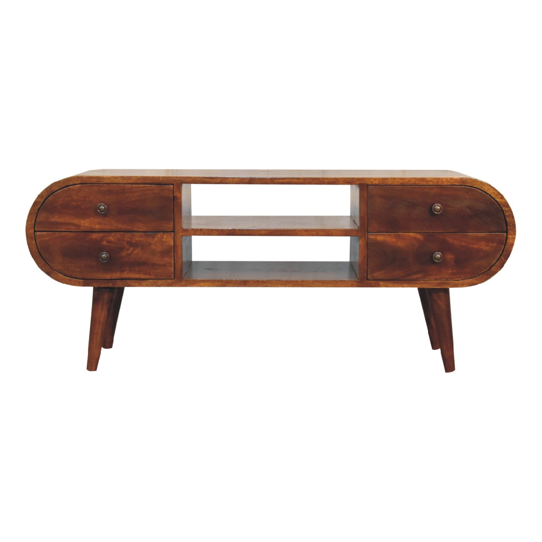 Chestnut Circular Media Unit - Element & Elm