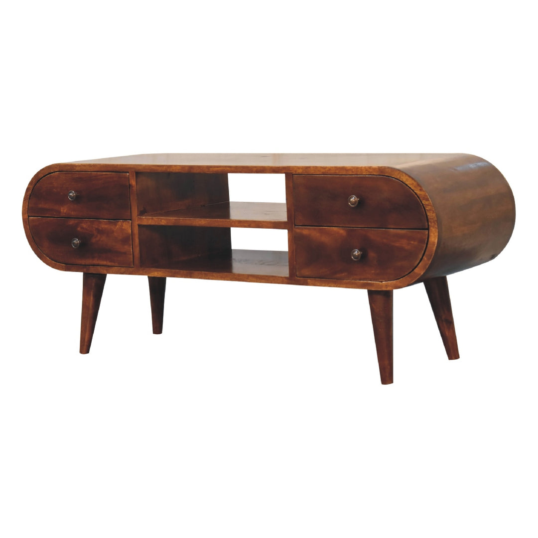 Chestnut Circular Media Unit - Element & Elm