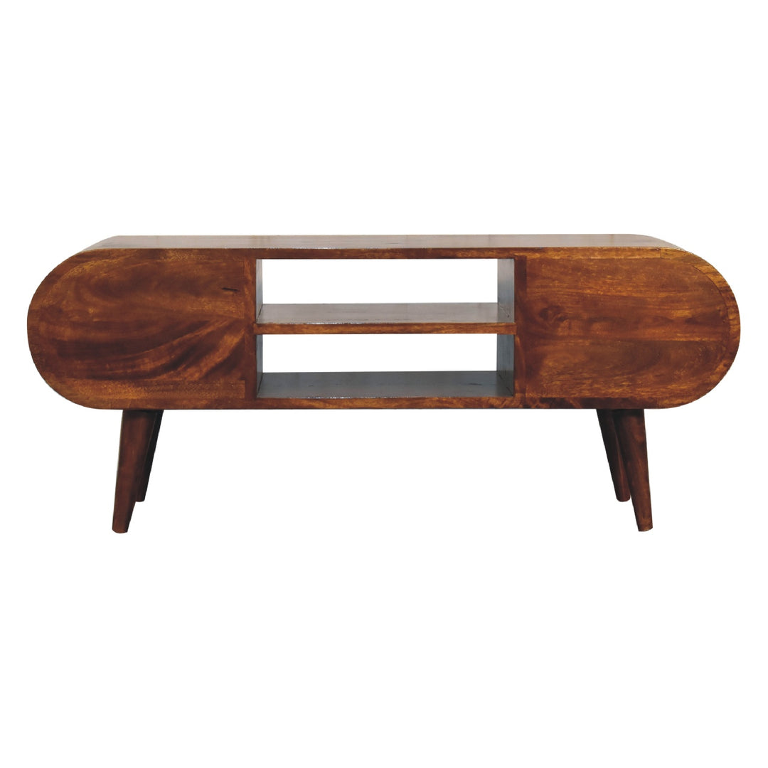 Chestnut Circular Media Unit - Element & Elm