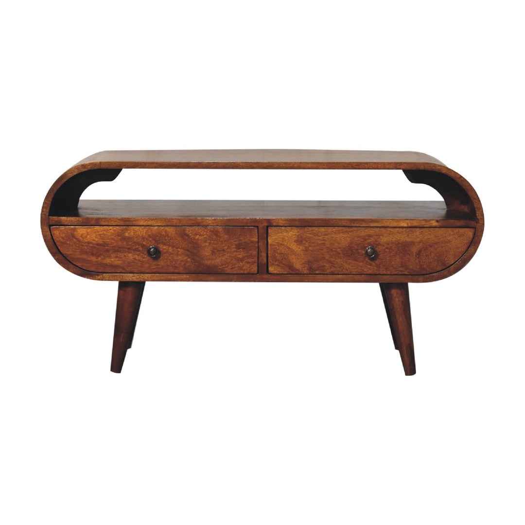 Chestnut Circular TV Stand - Element & Elm