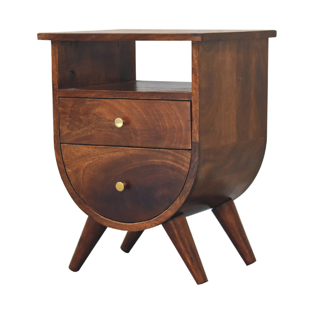 Split Chestnut Nightstand - Element & Elm