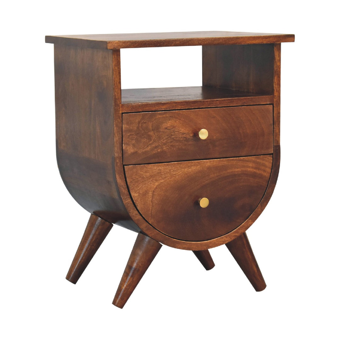 Split Chestnut Nightstand - Element & Elm