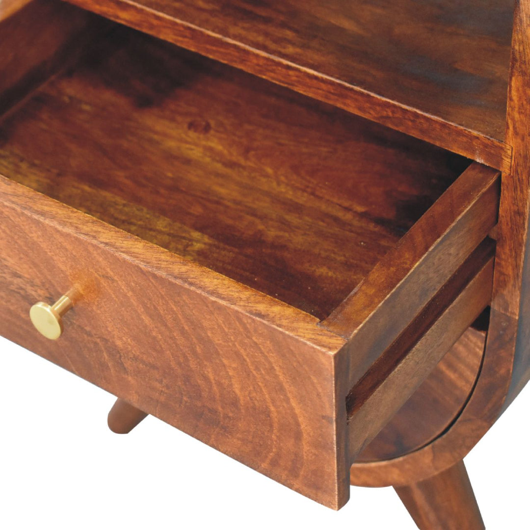 Split Chestnut Nightstand - Element & Elm