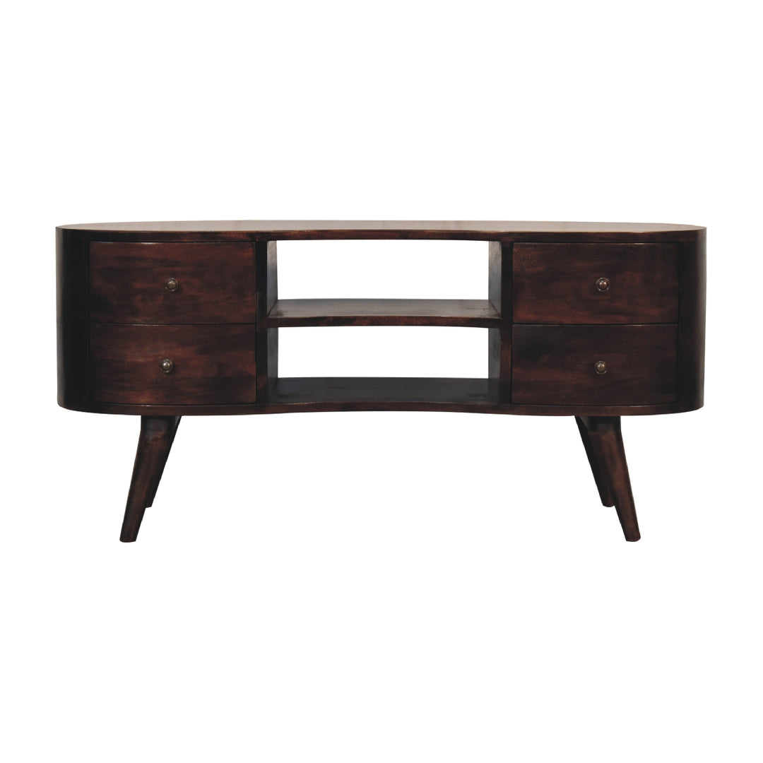 Light Walnut Wave Entertainment Unit - Element & Elm