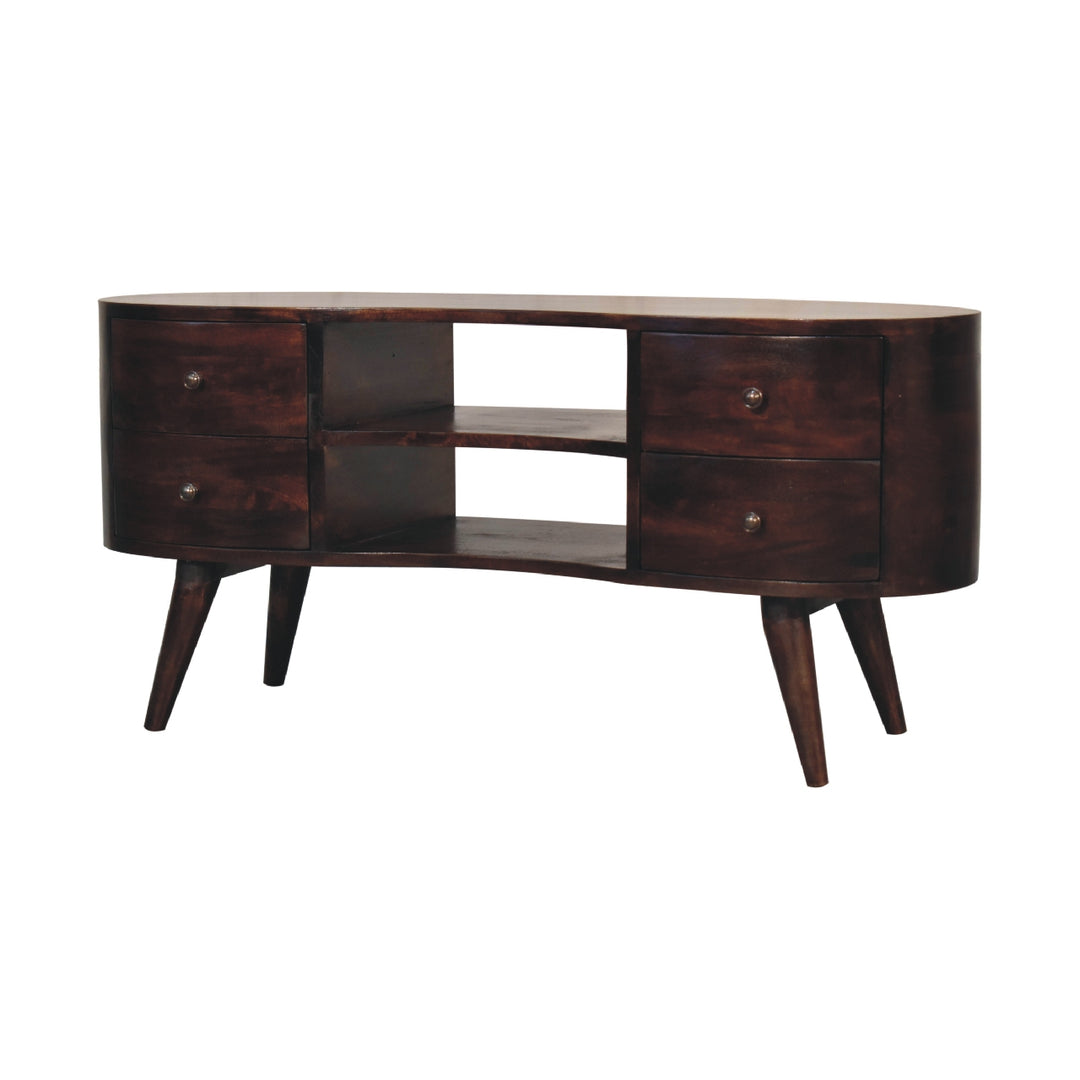 Light Walnut Wave Entertainment Unit - Element & Elm