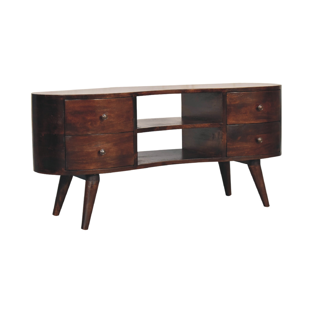 Light Walnut Wave Entertainment Unit - Element & Elm