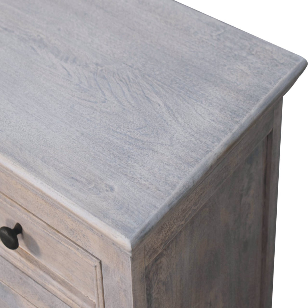 Stone Finish Cabinet with Glazed Doors - Element & Elm