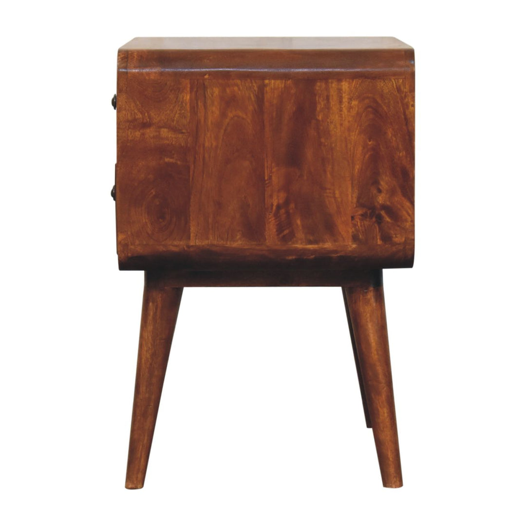 Large Curved Chestnut Bedside - Element & Elm