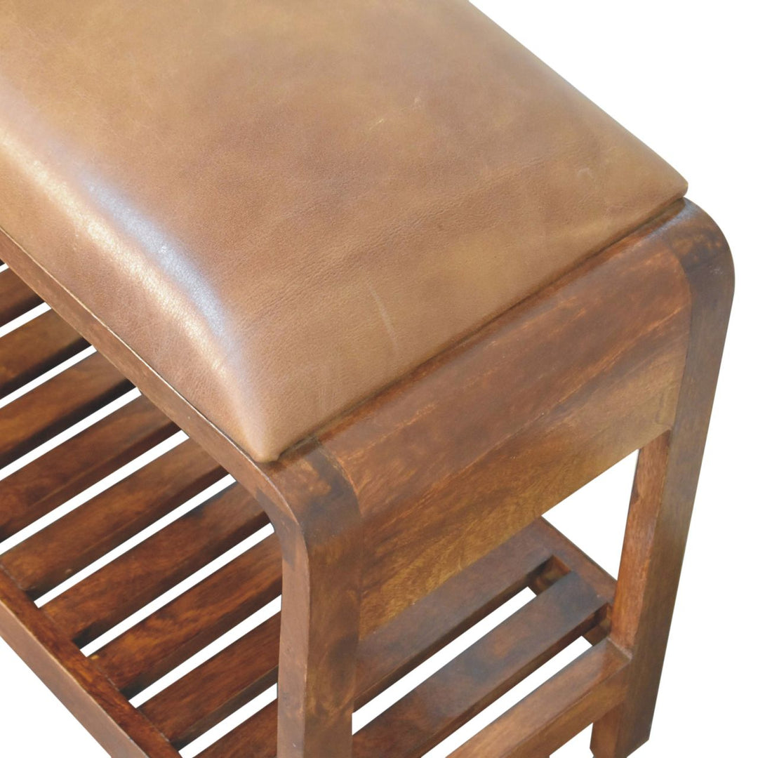 Buffalo Slatted Square Bench