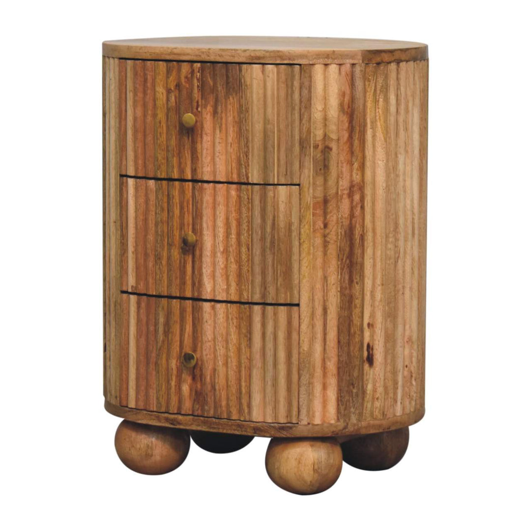 Soba Ball 3 Drawer Bedside