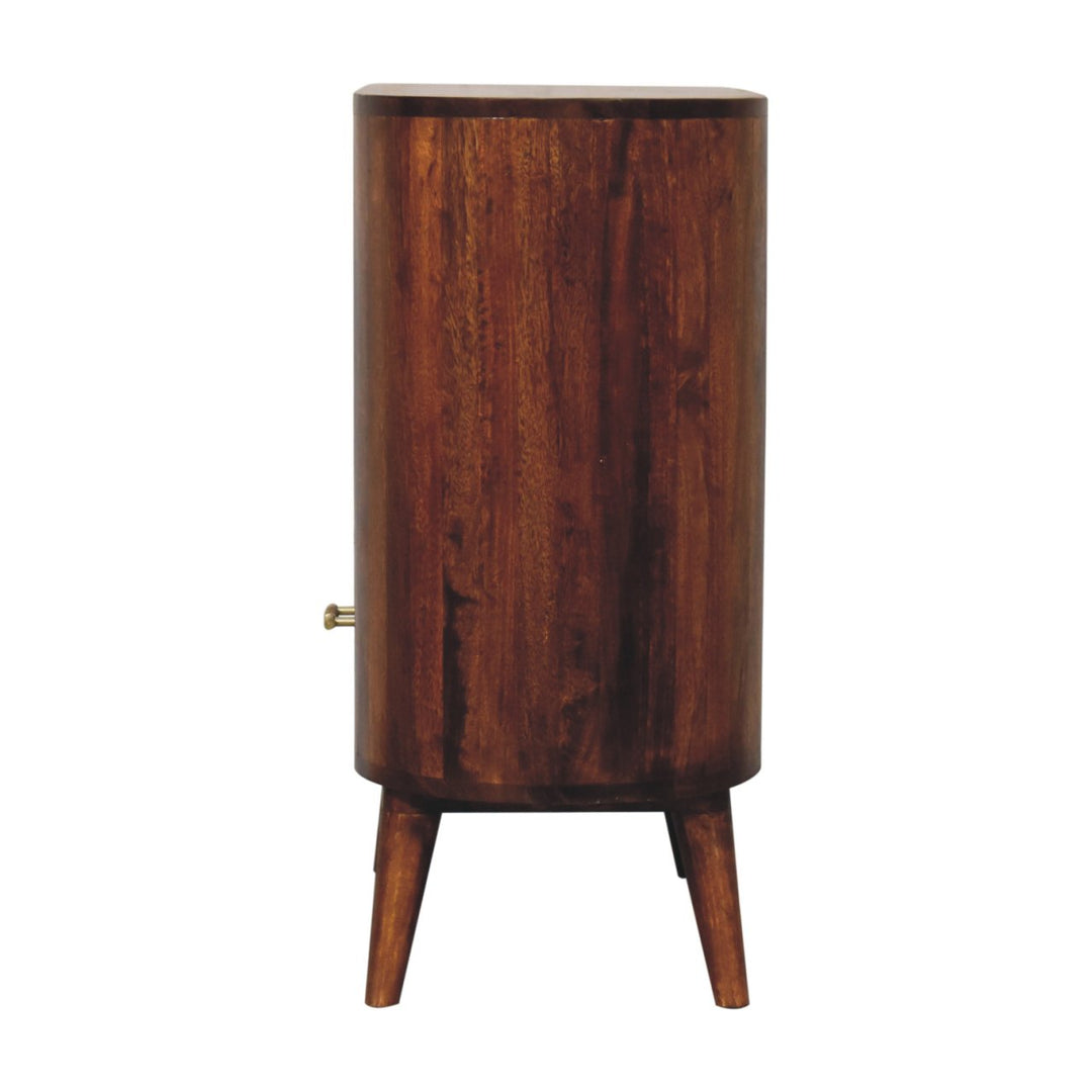 T-bar Cortez Chestnut Open Slot Cabinet