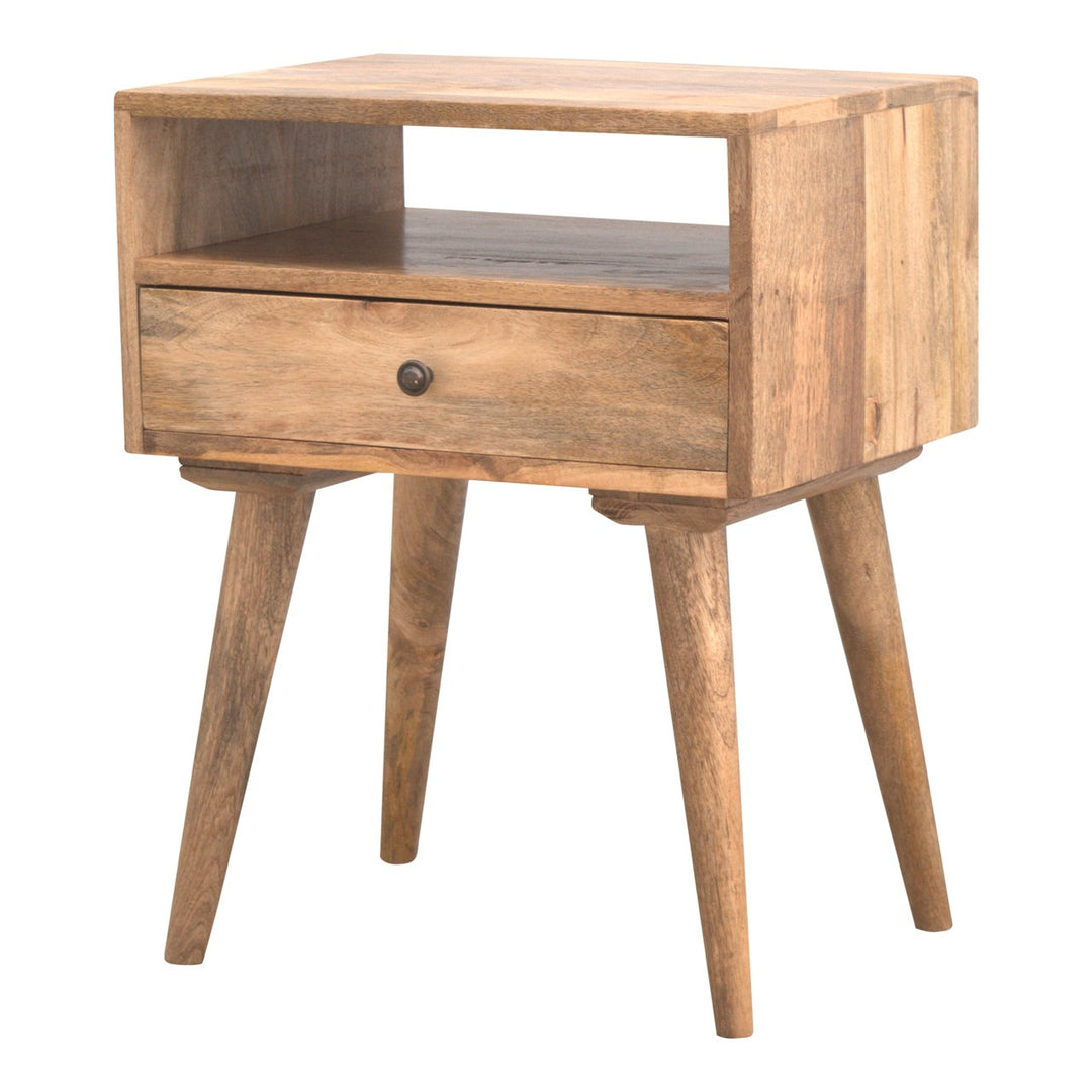 Modern Nightstand with Open Slot - Element & Elm