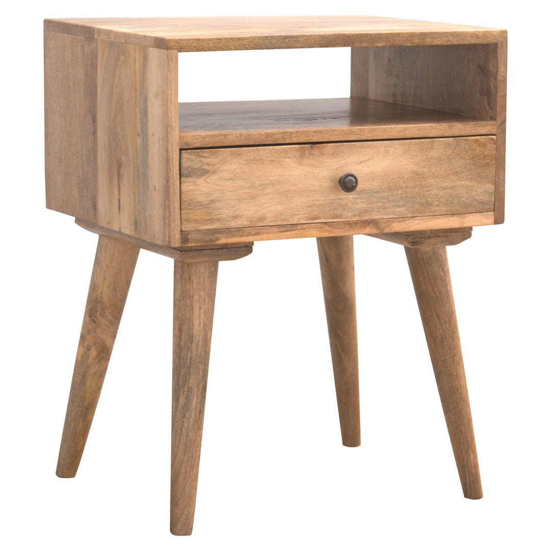 Modern Nightstand with Open Slot - Element & Elm