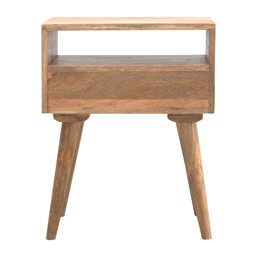 Modern Nightstand with Open Slot - Element & Elm