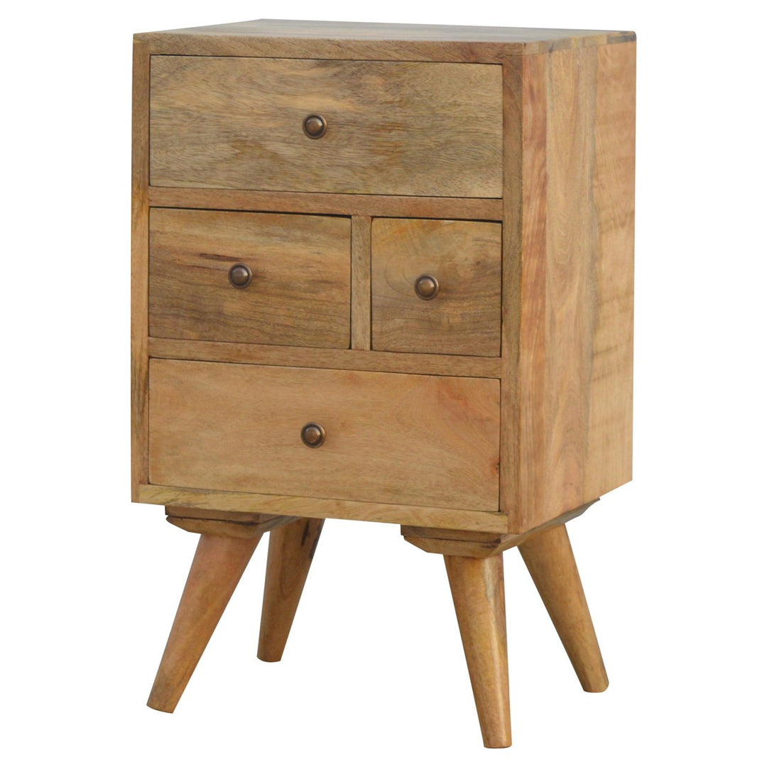 Nordic Style 4 Drawer Multi Nightstand - Element & Elm