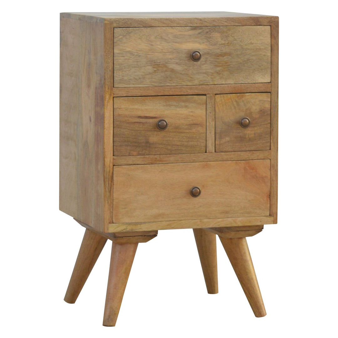 Nordic Style 4 Drawer Multi Nightstand - Element & Elm