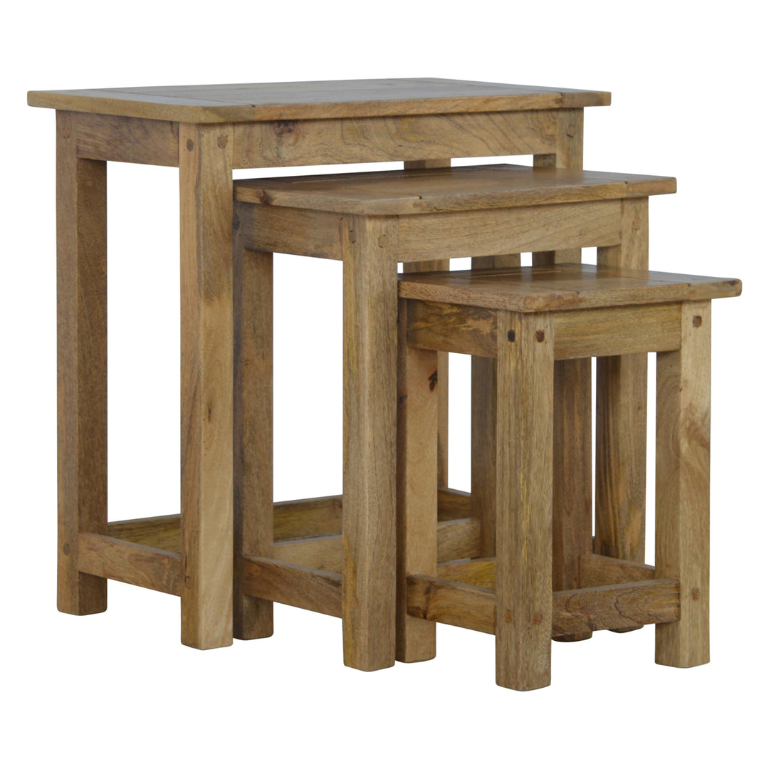 Solid Wood Stool Set of 3