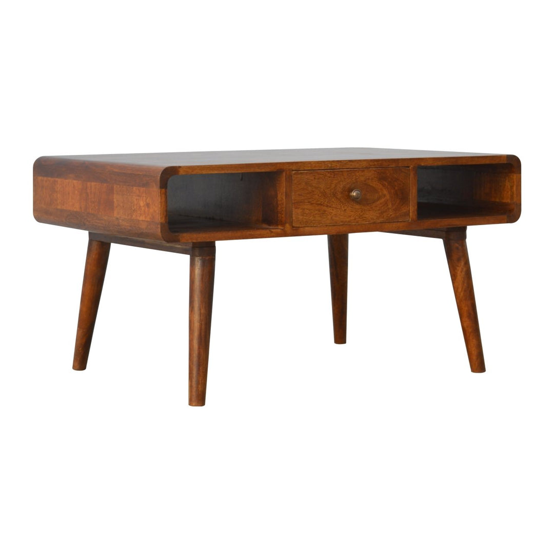 Curved Chestnut Coffee Table - Element & Elm