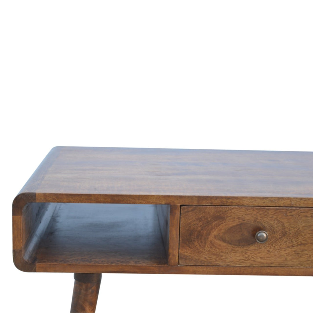 Curved Chestnut Coffee Table - Element & Elm