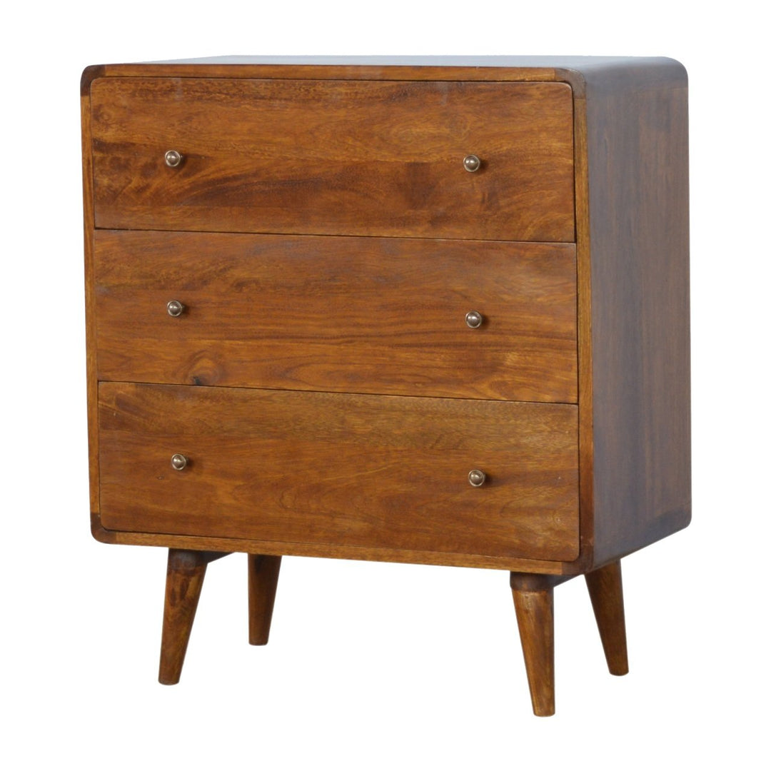 Curved Chestnut Chest - Element & Elm