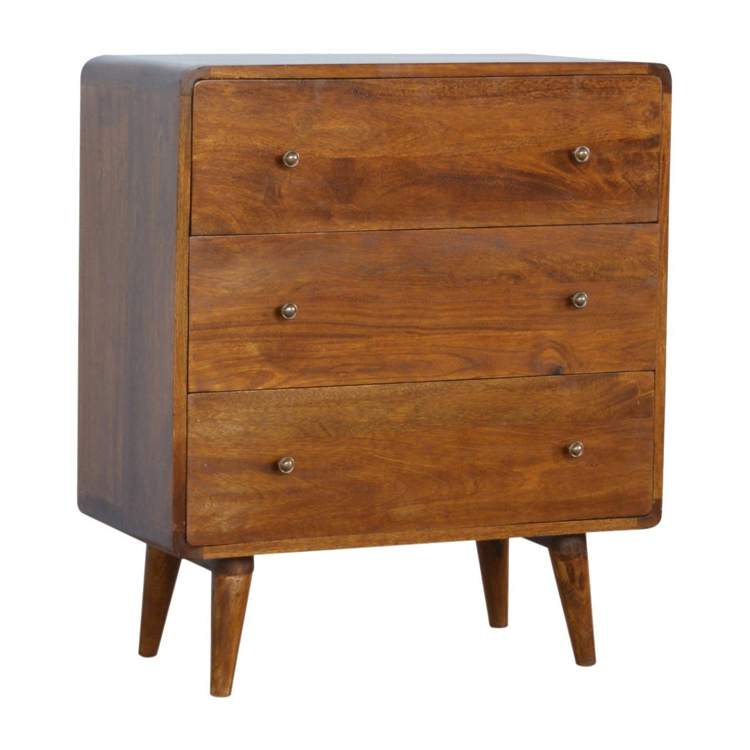 Curved Chestnut Chest - Element & Elm