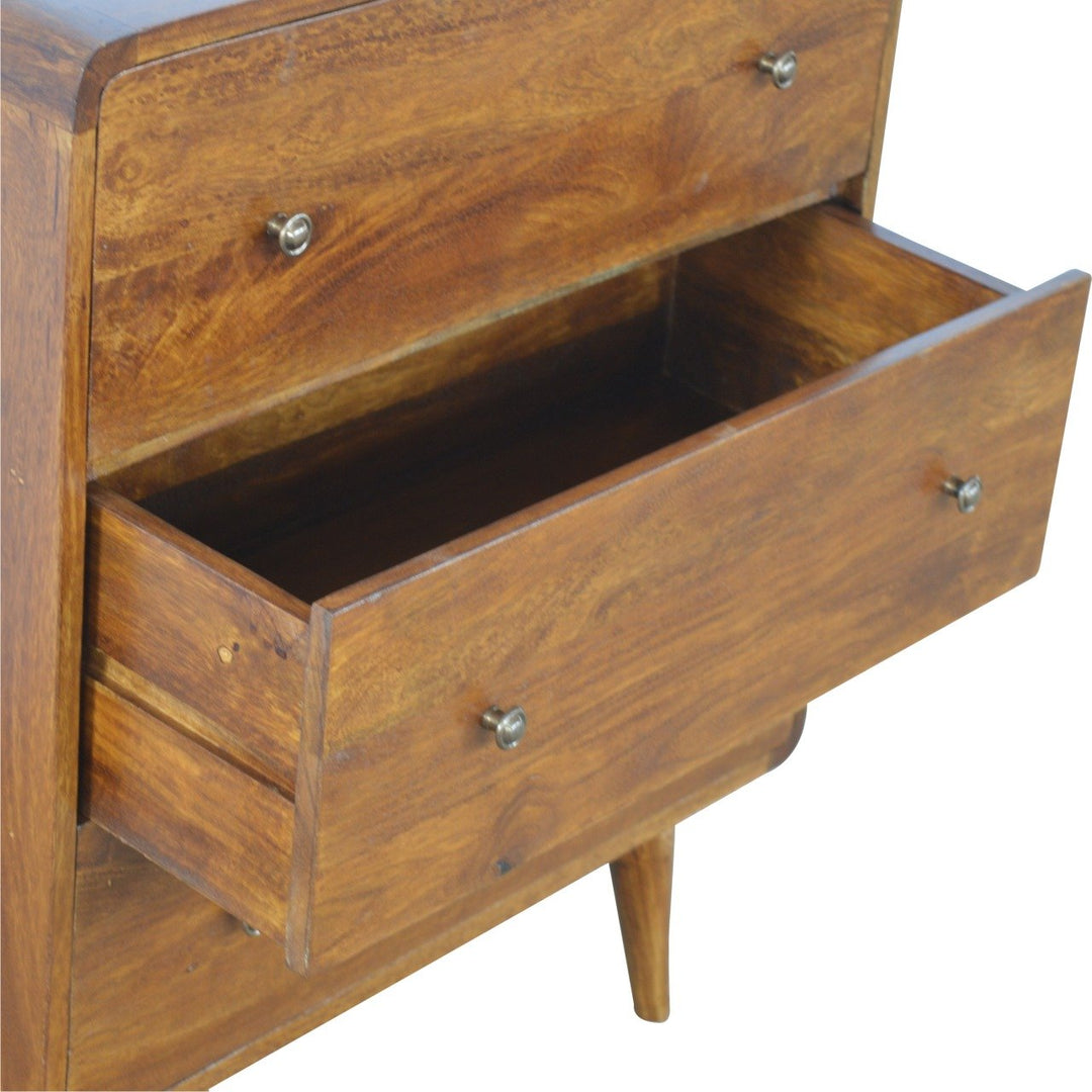 Curved Chestnut Chest - Element & Elm