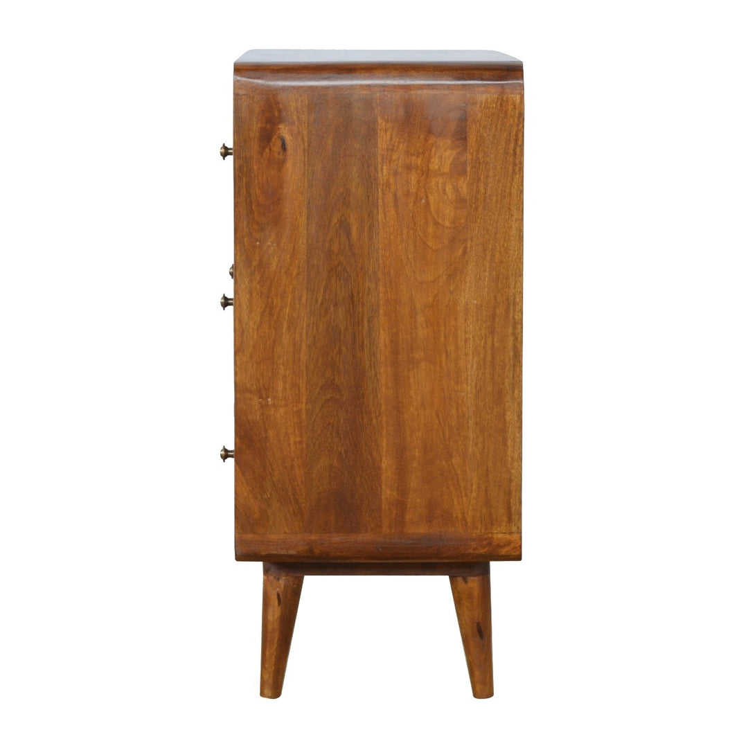 Curved Chestnut Chest - Element & Elm