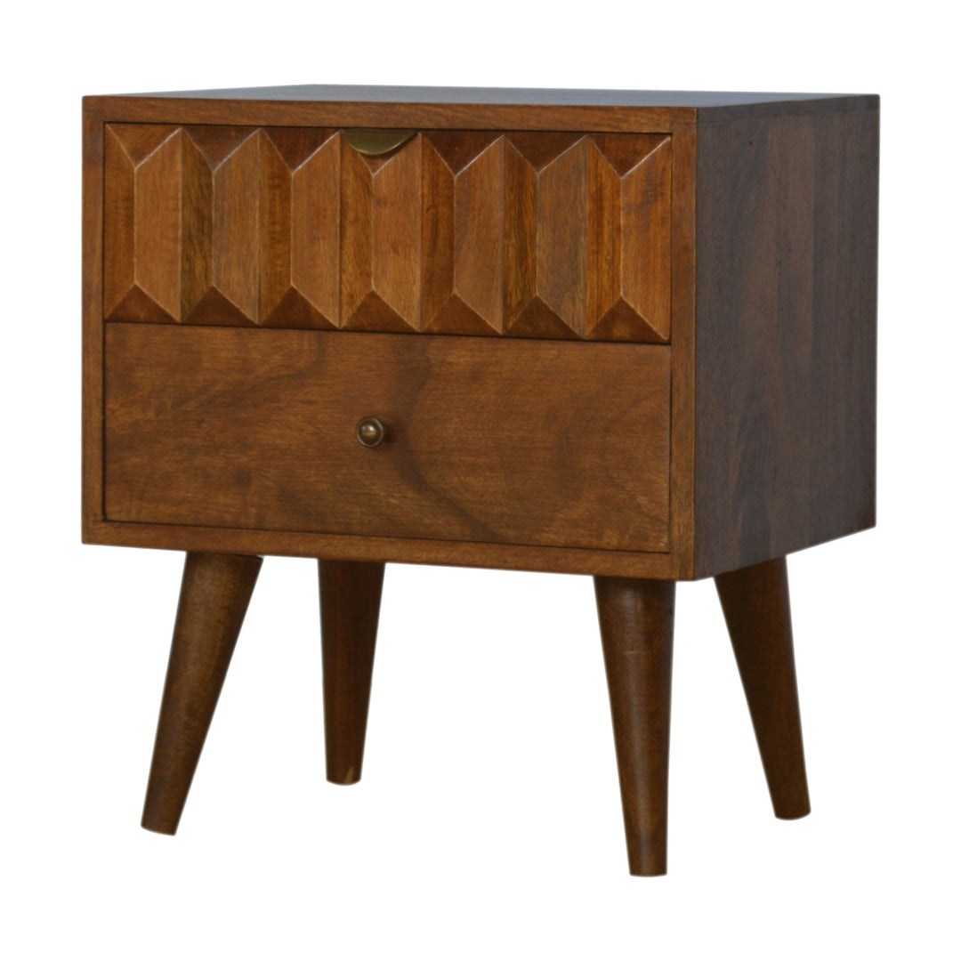 Chestnut Prism Nightstand