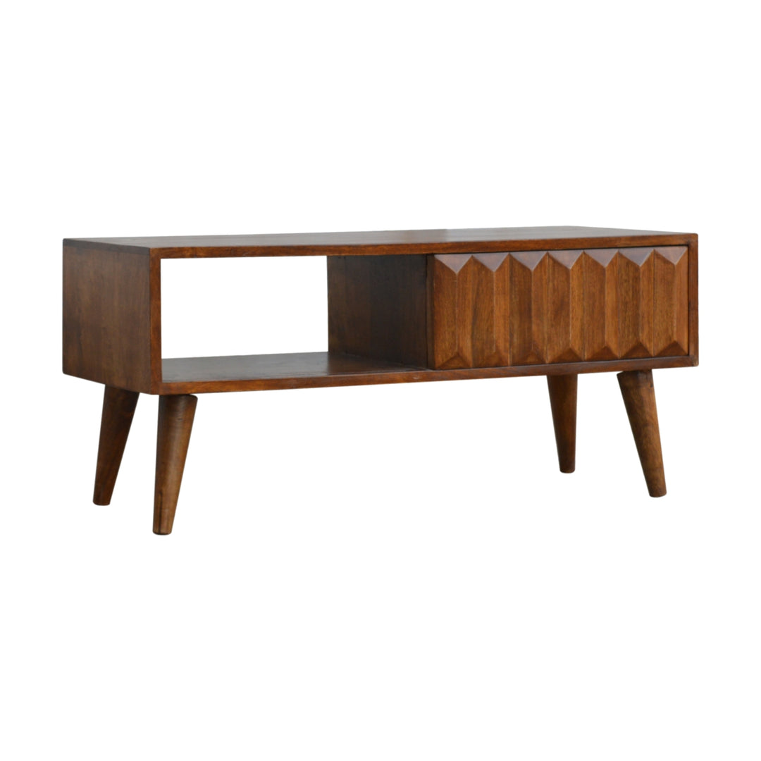 Chestnut Prism Sliding Media Unit - Element & Elm