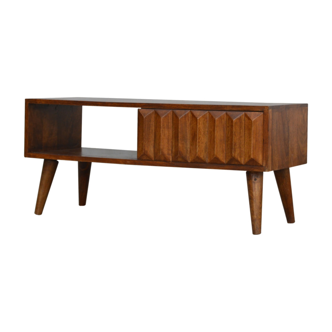 Chestnut Prism Sliding Media Unit - Element & Elm