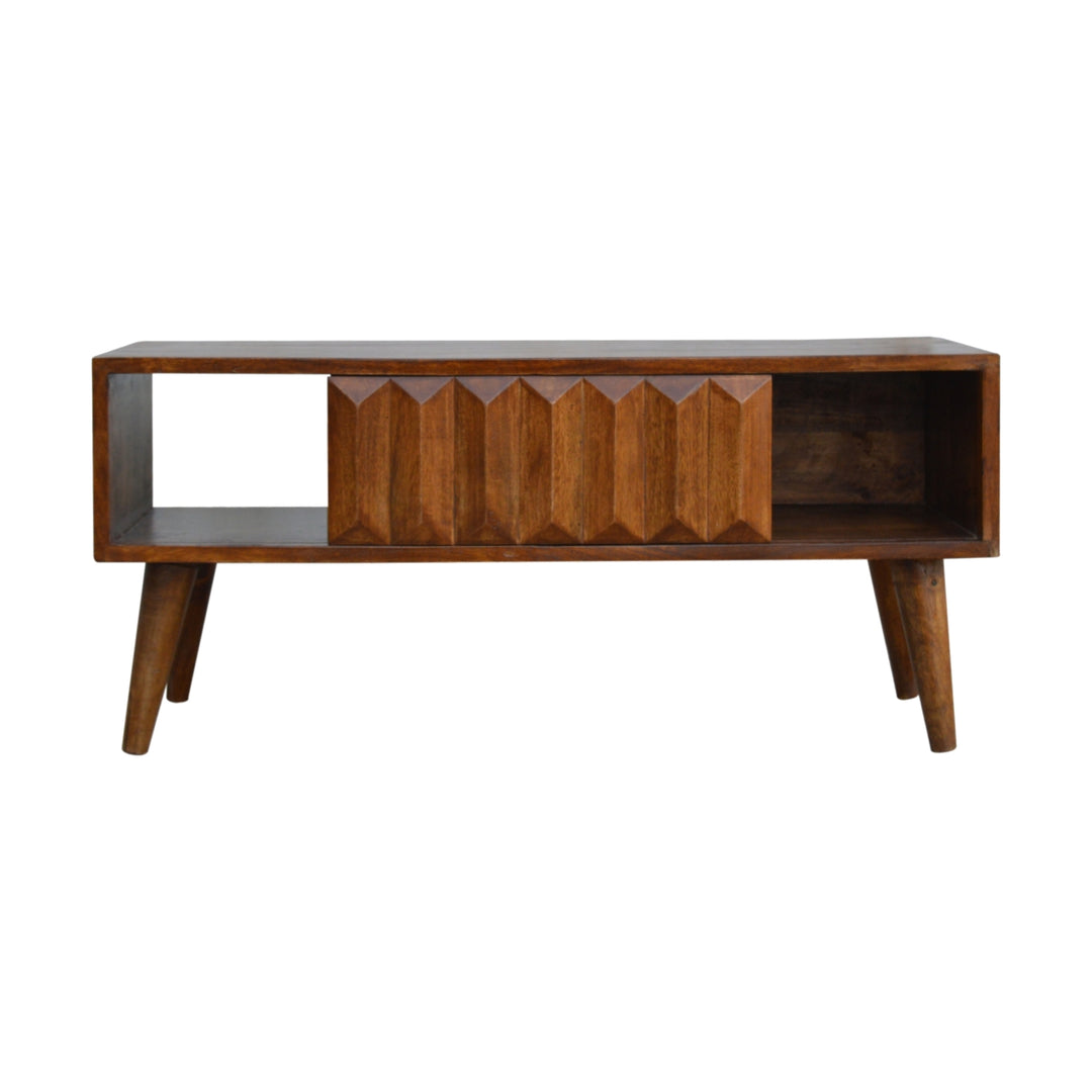 Chestnut Prism Sliding Media Unit - Element & Elm