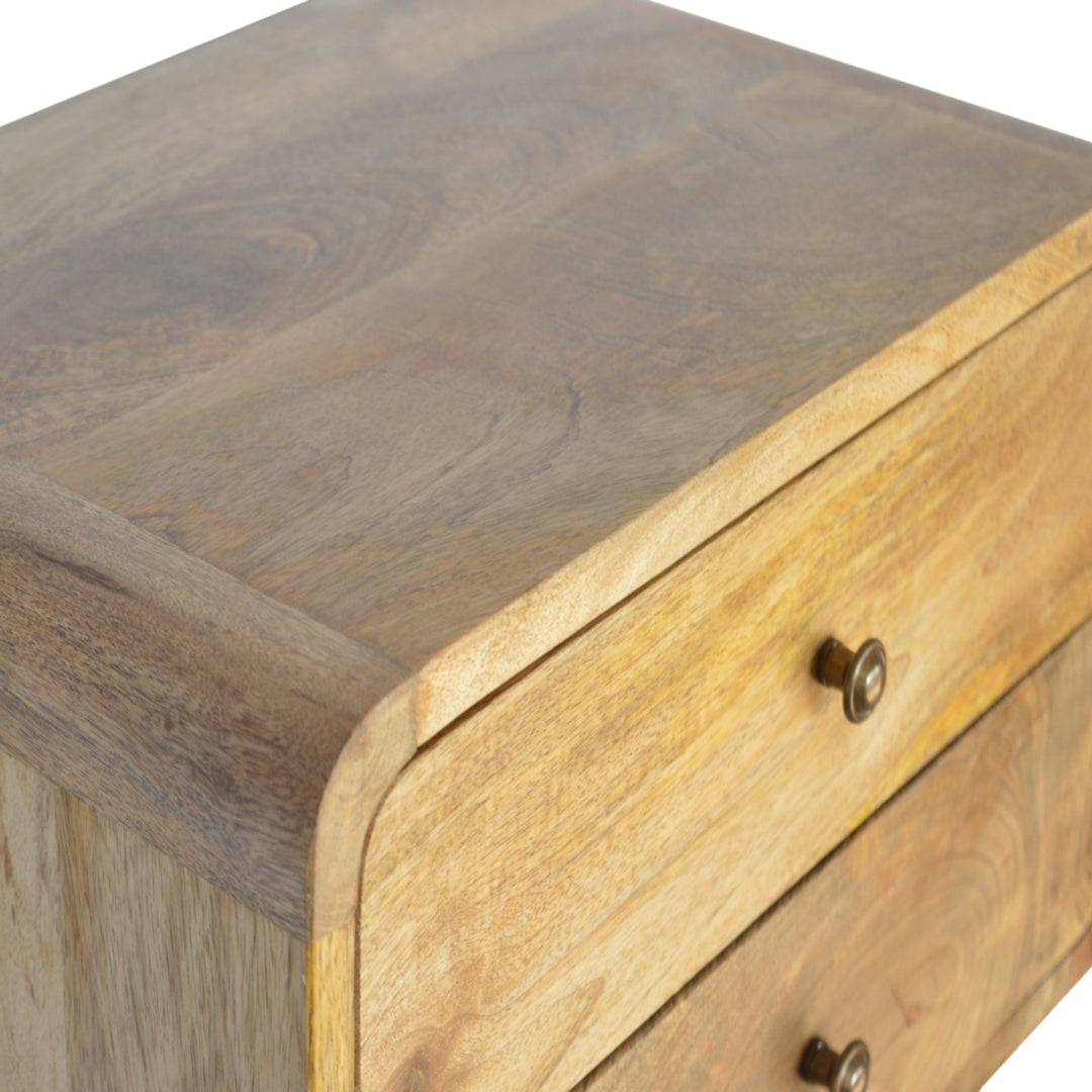 Oak-ish 2 Drawer Floating Nightstand