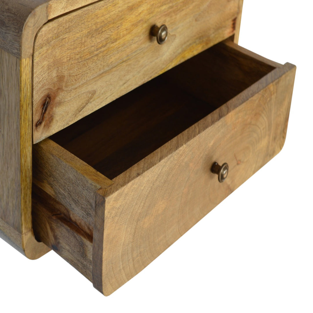 Oak-ish 2 Drawer Floating Nightstand