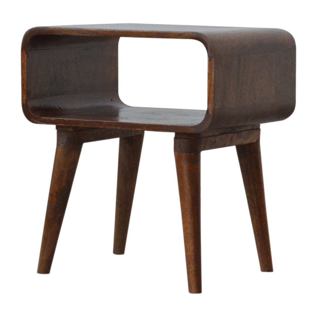 Curved Open Chestnut Nightstand - Element & Elm