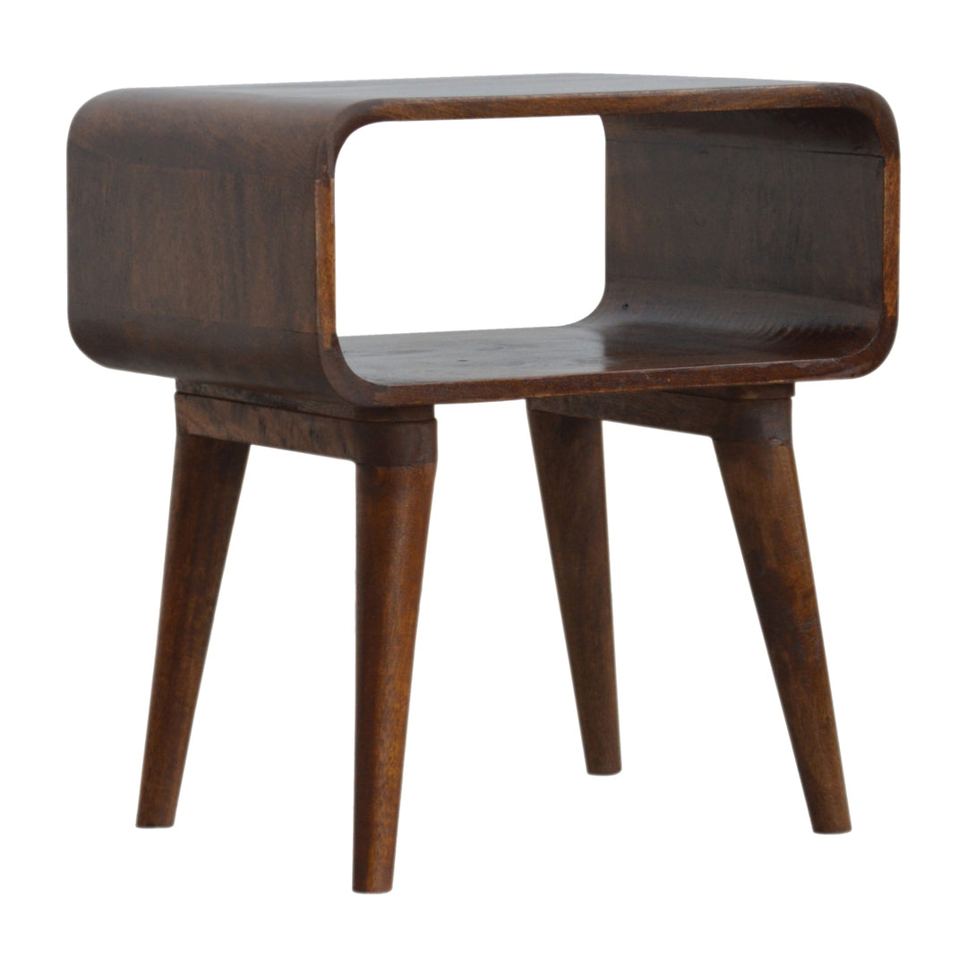 Curved Open Chestnut Nightstand - Element & Elm