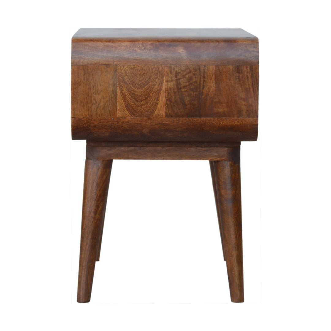 Curved Open Chestnut Nightstand - Element & Elm