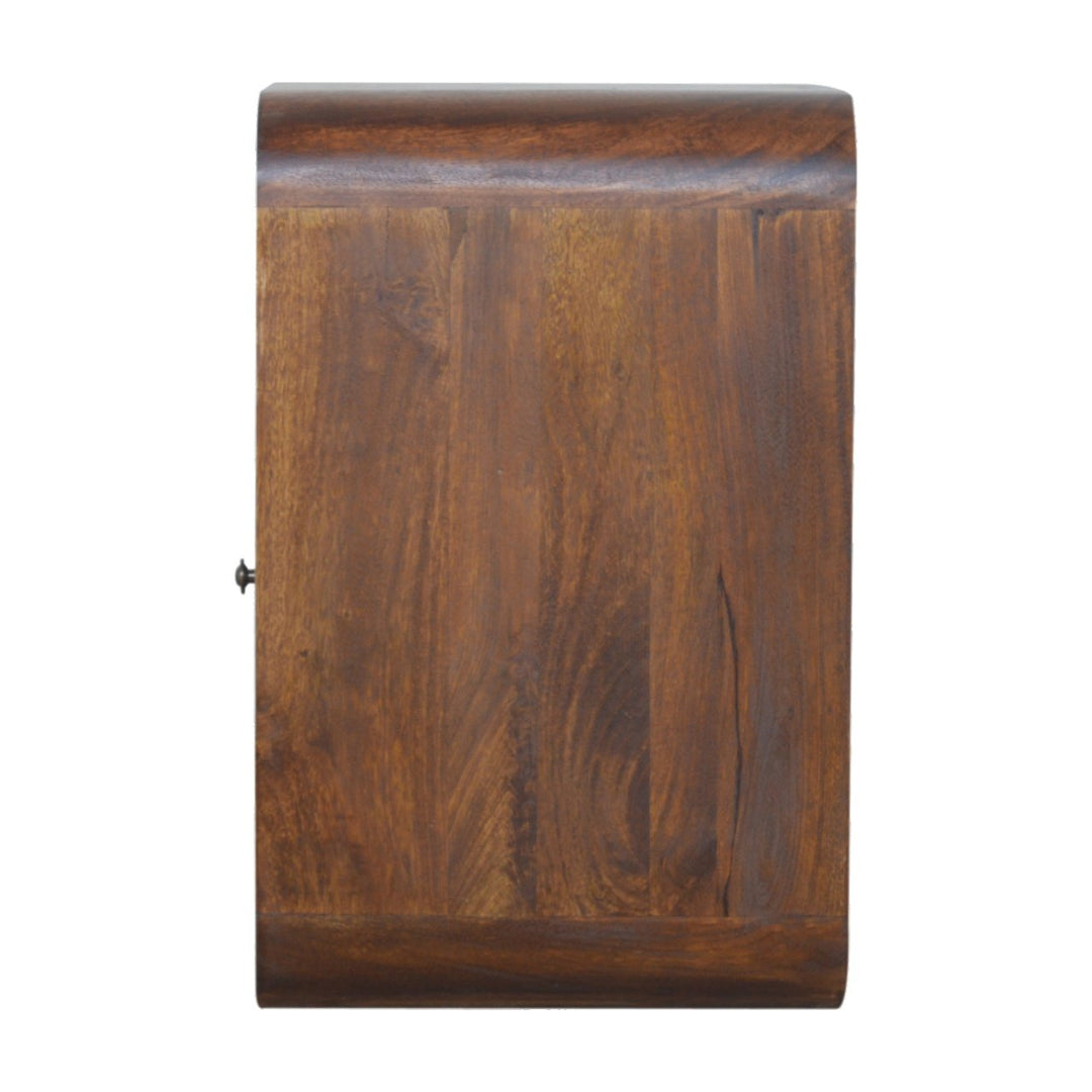 Chestnut Curved Edge Nightstand - Element & Elm