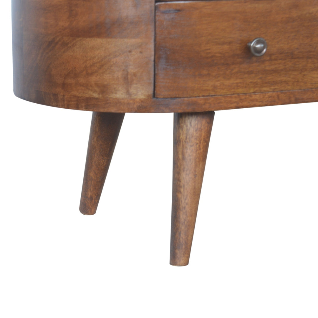 Chestnut Rounded Entertainment Unit - Element & Elm