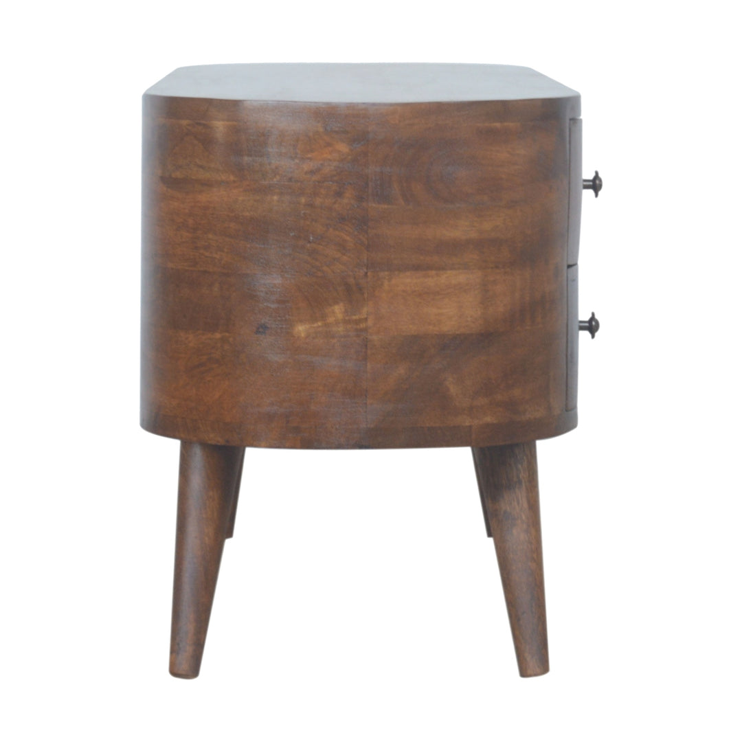 Chestnut Rounded Entertainment Unit - Element & Elm