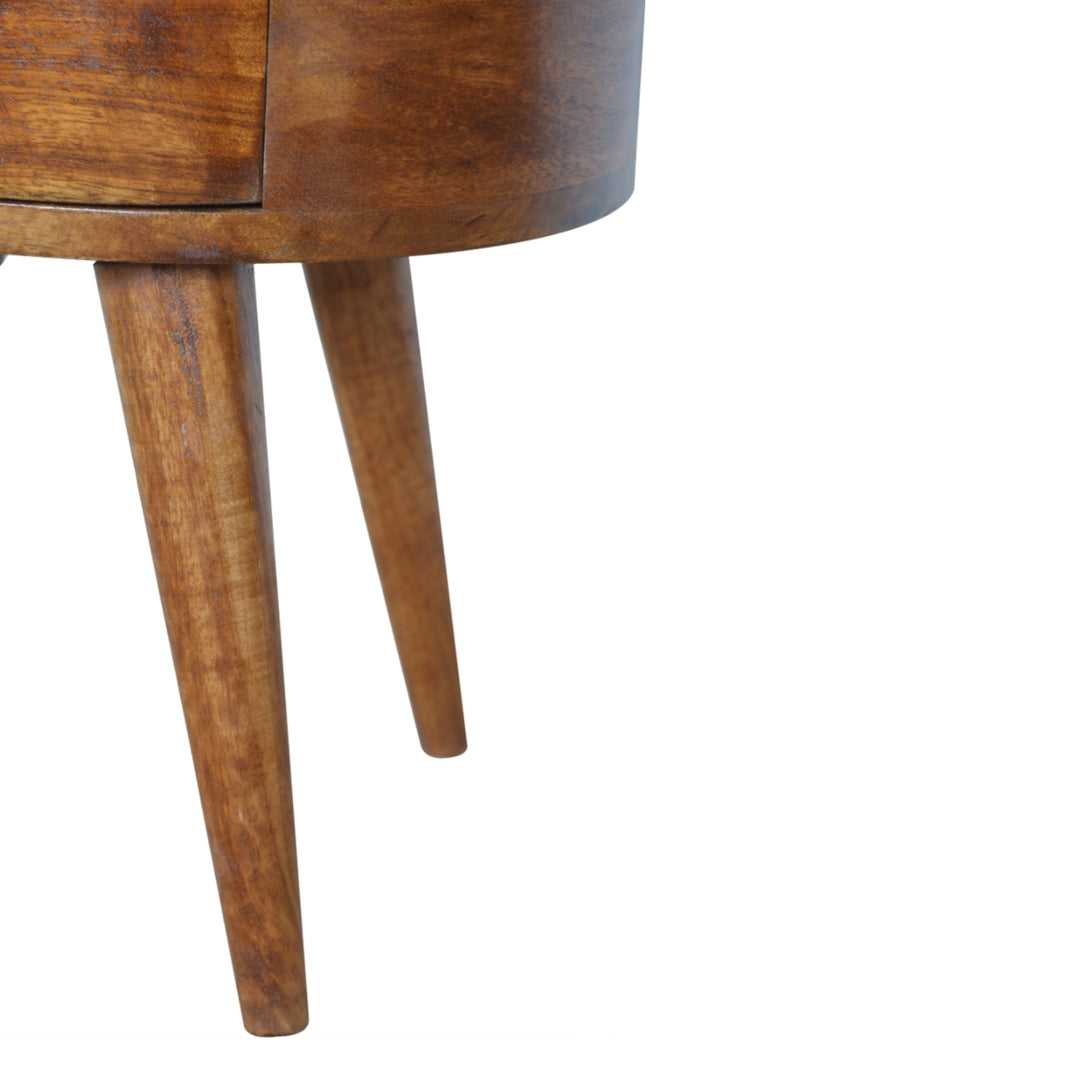 Chestnut Rounded Nightsand Table - Element & Elm